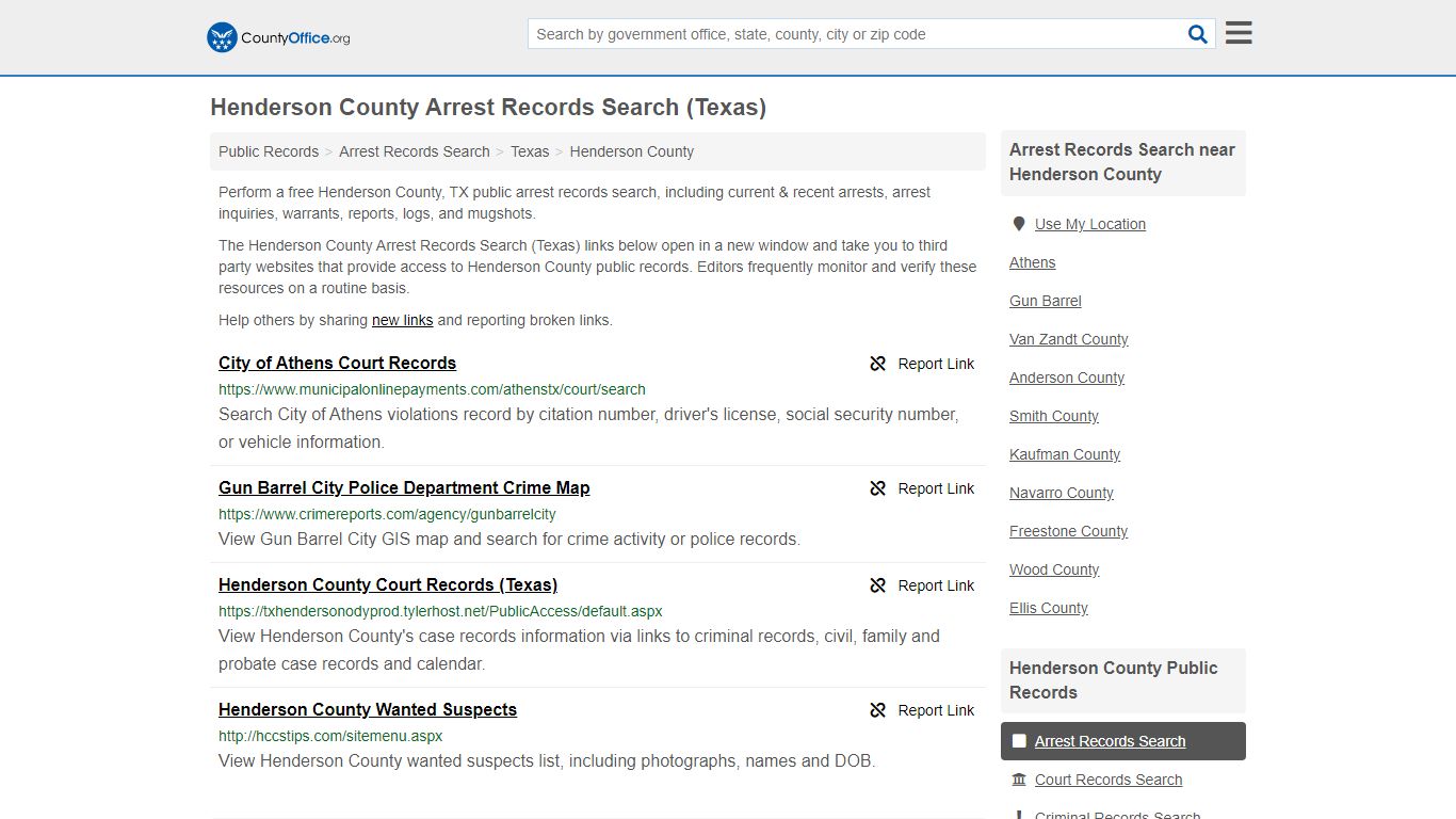 Arrest Records Search - Henderson County, TX (Arrests ...